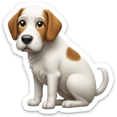 A dog pooping sticker