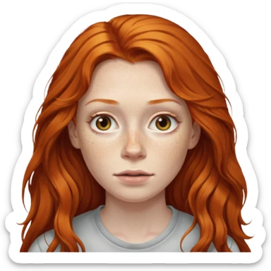ginger prisoner long haired woman mug shot with bg sticker