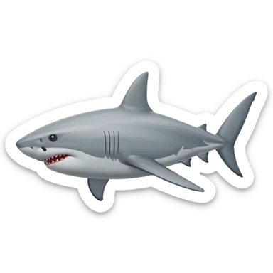 White shark svg sticker