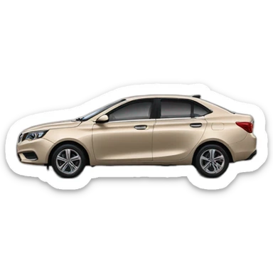 Car Geely CK beige color from the side sticker