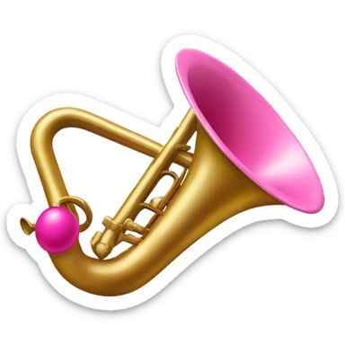 Horn and tongue emoji  sticker