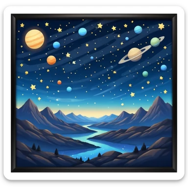 stargazing scenery sticker