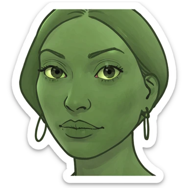 fullbody buxom Jerusalem woman in 1st-century Middle Eastern attire, robe, no head covering, no religious symbols, emoji style sticker