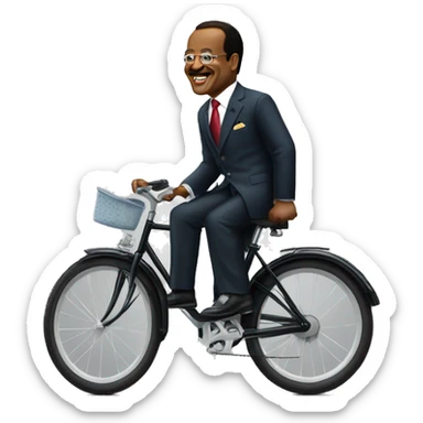 Paul Biya sur un vélo  sticker