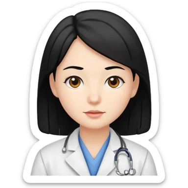 veterinaria cabello negro sticker