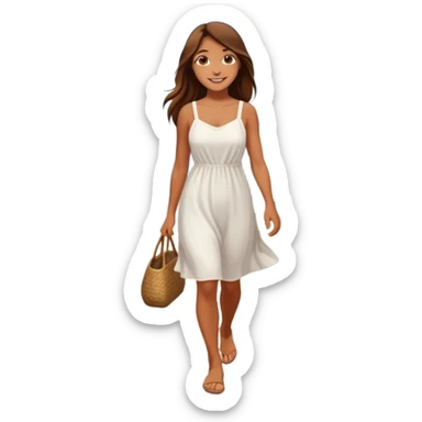 Coastal Town woman sticker