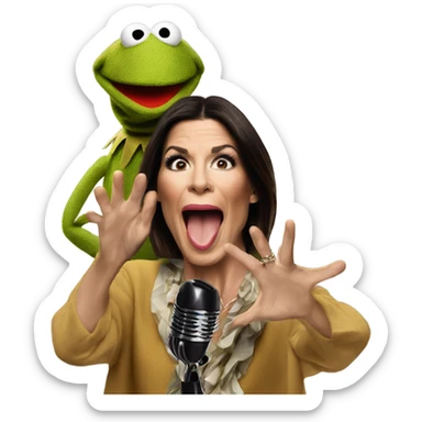 Muppets song with Sandra Bullock singing  sticker