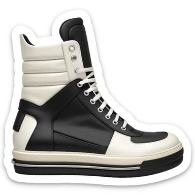 rick owens geobasket all white sticker