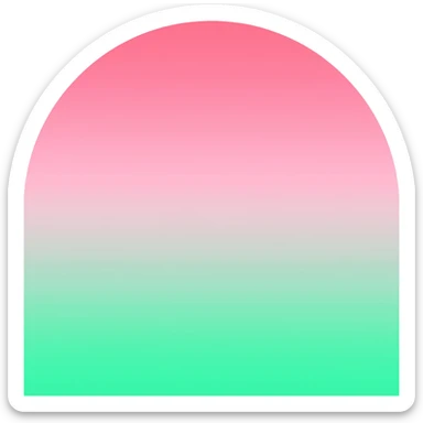 ombre rose pink green sticker