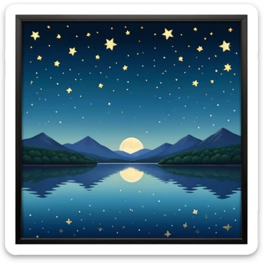 arkansas lake in the night sticker