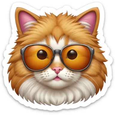 Cat with sunglasses sticker