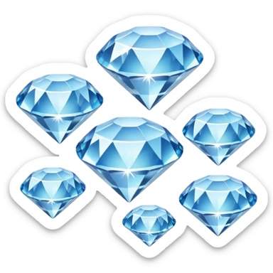 multiple shiny diamonds sticker