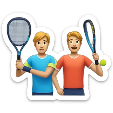 A group of four people playing padel sticker