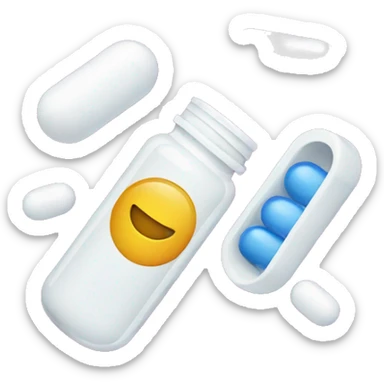 powder and pill supplements sticker