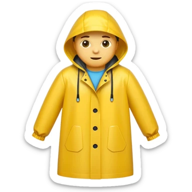yellow raincoat sticker