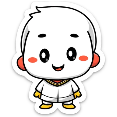 Belzebuth as a cartoon sticker with a mischievous expression sticker