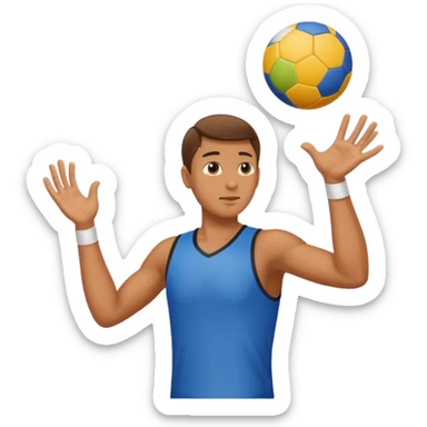 Person catching a ball sticker