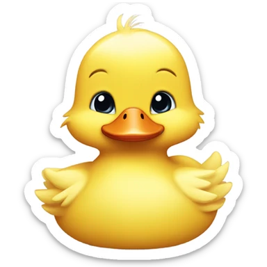 Cute baby duck sticker