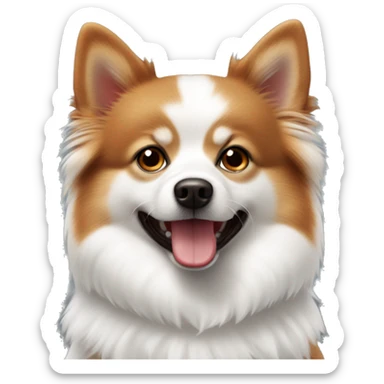 soyaka white and red spitz sticker