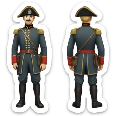 soldier in the Crimean War in full height sticker