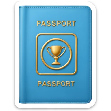 light blue passport sticker