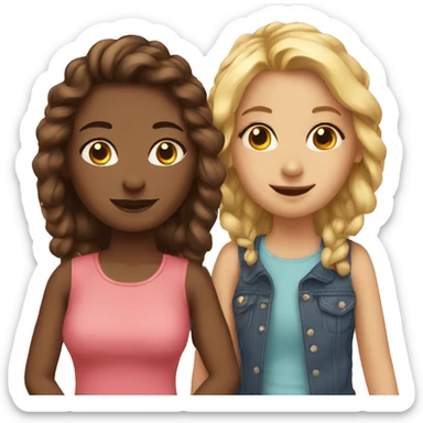 best friends for girl sticker