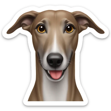 Greyhound with treats  sticker
