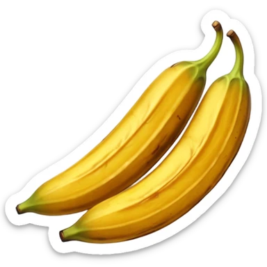 A single fried sweet plantain slice (tajada) with golden edges and a caramelized texture, looking juicy and appetizing with a glossy finish to show its frying. sticker