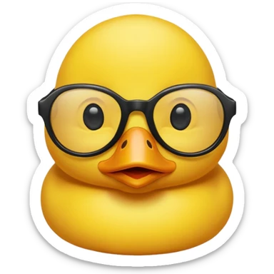 dame un pato amarillo con lentes de sol, lentes negros sticker