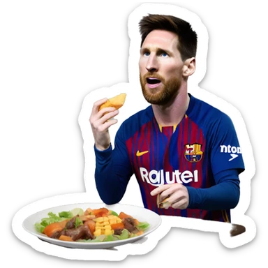 Messi qui mange  sticker