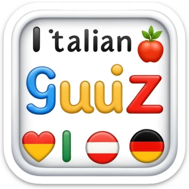 italian german word quiz sticker