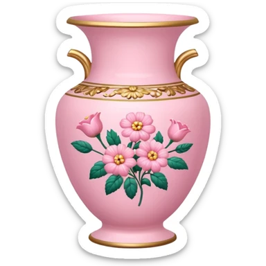 pink christmas porcelain with flowers  sticker