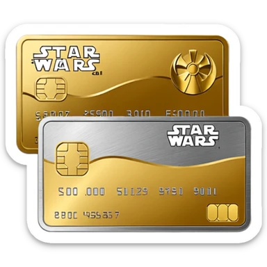 Star wars credits currency like a card sticker