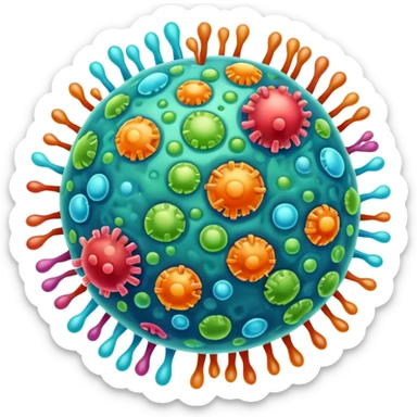bacteria and virus sticker