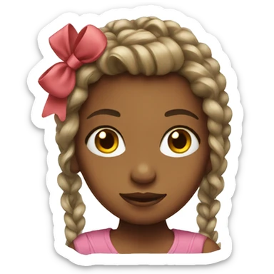 Girl with bow in hair sticker