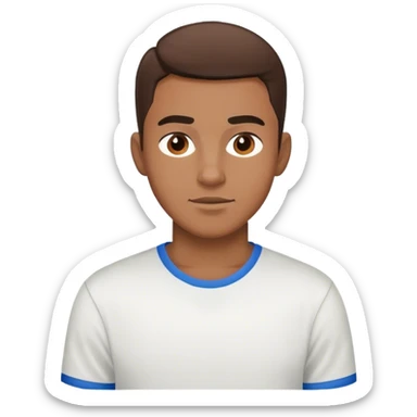 athletic brown young man with a casual shirt sticker