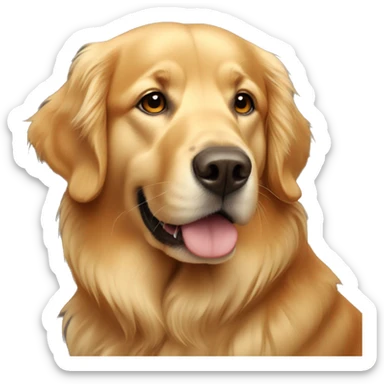 Golden retriever autumn  sticker