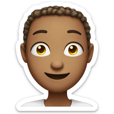 a sparkling, wide-eyed face with a big smile, glowing skin, and a subtle shimmer effect. It could have a rainbow-colored halo above its head, with tiny stars and rhinestones around it, giving off a magical, joyful vibe.

 sticker