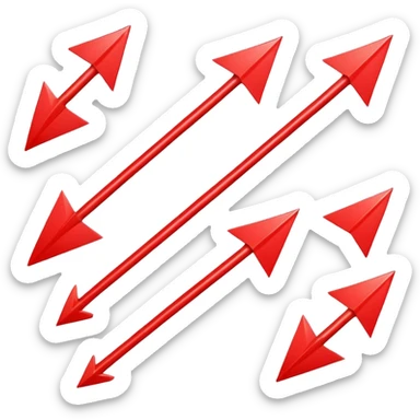 seta sólida vermelha para marcar início de frase sticker