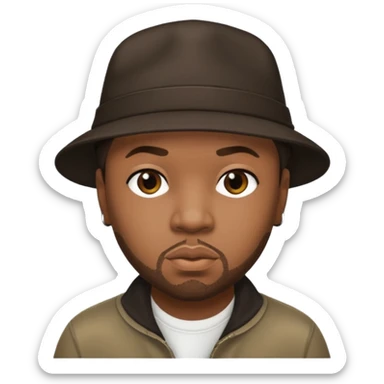 Timbaland with dark brown hair sticker