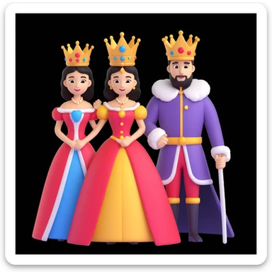 disney king and queen posing sticker