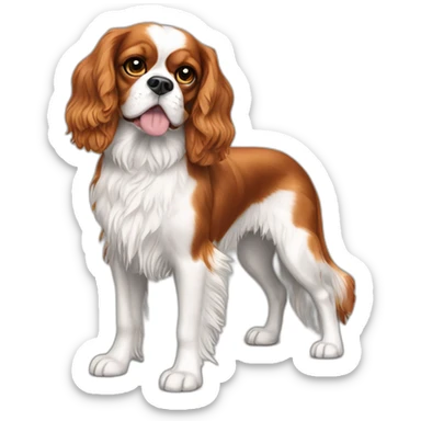 dog Cavalier King Charles Spaniel full body sticker
