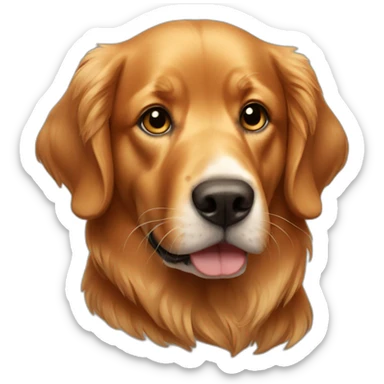 red golden retriever sticker