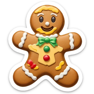 Christmas gingerbread white  sticker