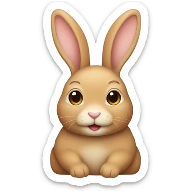 Small tan rabbit sticker