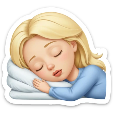 blonde girl sleeping and snoring sticker