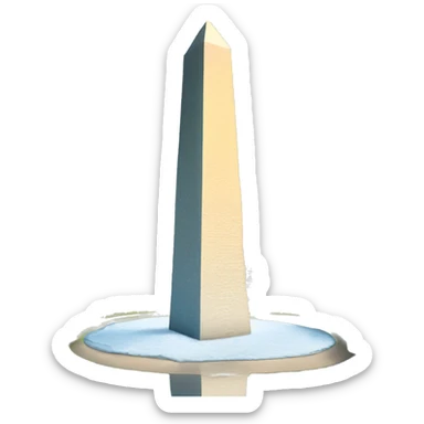Washington monument with two scoops of ice cream at the base ￼ sticker