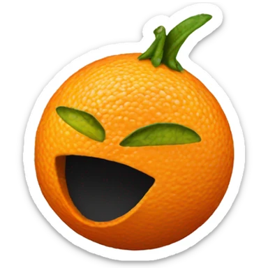 Pealed orange sticker