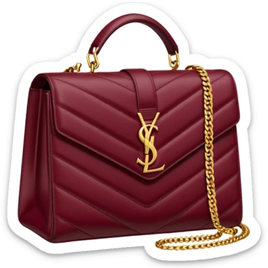 Maroon YSL bag sticker