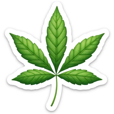 Cute weed leaf sticker